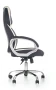 Fotel gabinetowy Barton z mechanizmem multiblock do biura czarny/biały