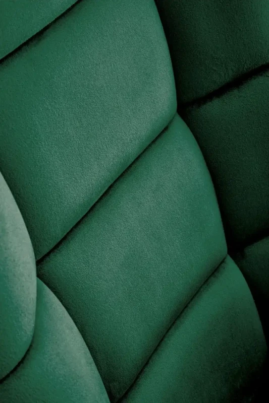 Fotel bujany Bazalto uszak wypoczynkowy welurowy do salonu ciemny zielony