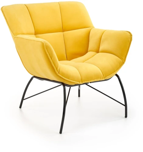 Fotel wypoczynkowy Belton do salonu żółty