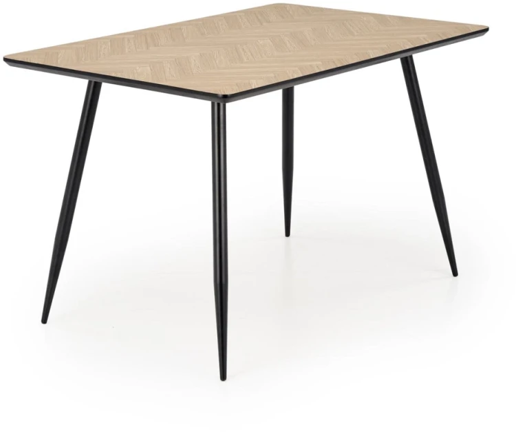 Stół prostokątny Berto nowoczesny do jadalni 120 cm naturalny/czarny