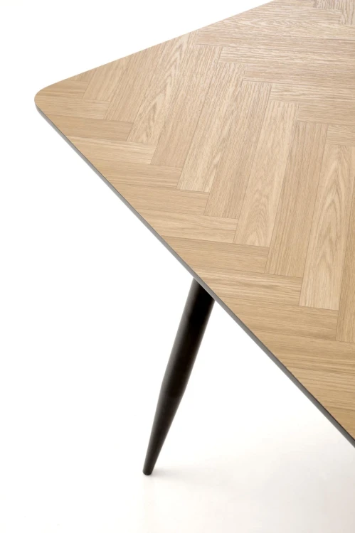 Stół prostokątny Berto nowoczesny do jadalni 120 cm naturalny/czarny