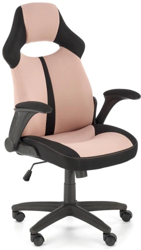 Fotel obrotowy Bloom z regulowanymi podłokietnikami do pokoju młodzieżowego różowy/czarny