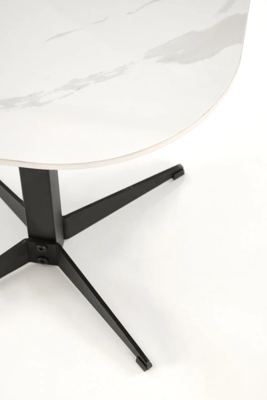 Stolik kawowy Borna S kwadratowy do salonu 50 cm biały marmur