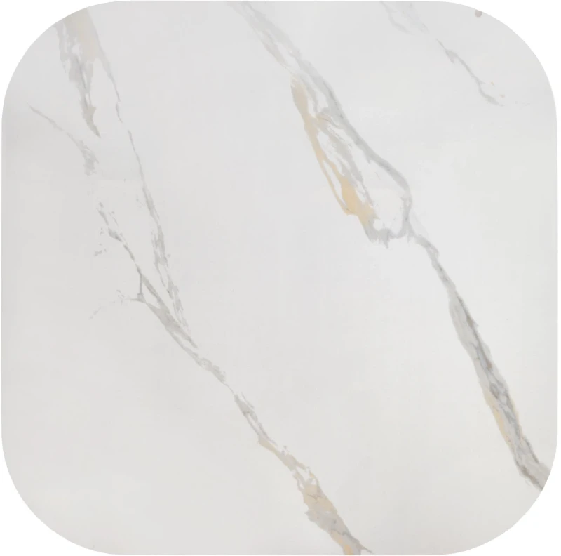 Stolik kawowy Borna kwadratowy do salonu 80 cm biały marmur