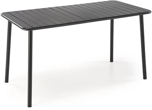 Stół ogrodowy Bosco prostokątny 6-osobowy na taras 140 cm czarny