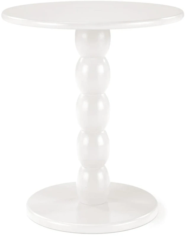 Stolik kawowy Cirilla okrągły do salonu 40 cm biały