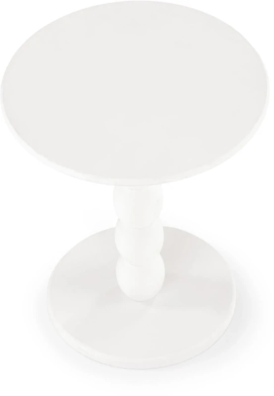 Stolik kawowy Cirilla okrągły do salonu 40 cm biały