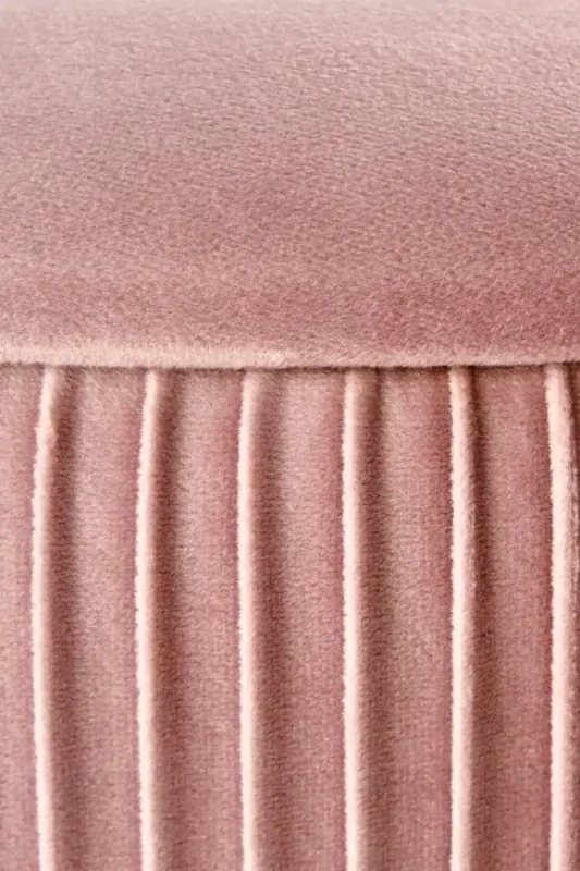 Pufa ze schowkiem Cricket nowoczesna do salonu 40 cm jasny róż