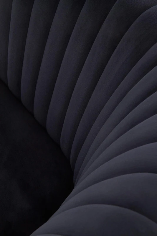 Fotel wypoczynkowy Crown nowoczesny do salonu czarny/złoty