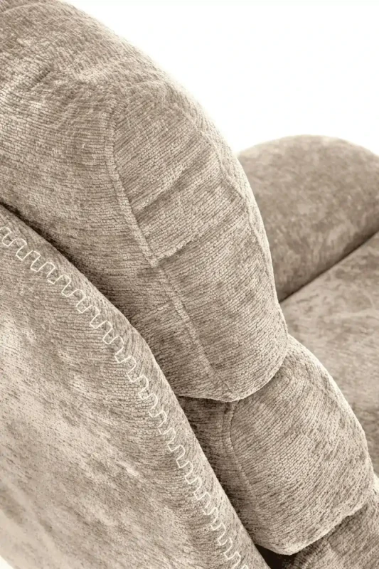 Fotel z podnóżkiem Dario wypoczynkowy z funkcją kołyski do salonu beżowy