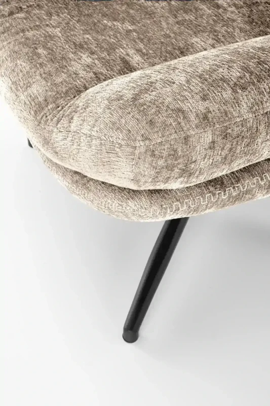 Fotel z podnóżkiem Dario wypoczynkowy z funkcją kołyski do salonu beżowy