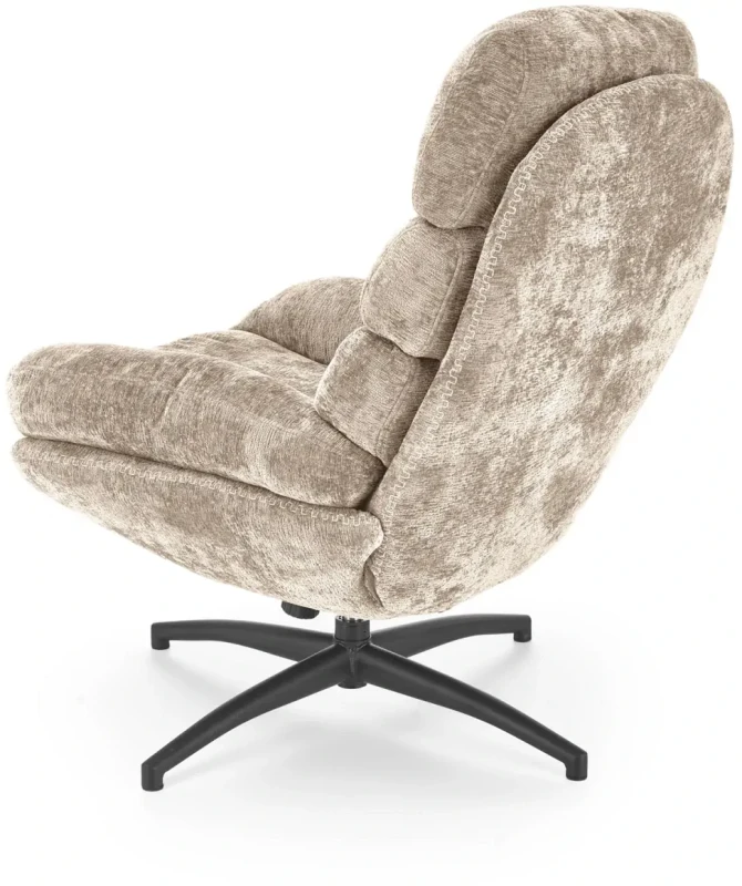 Fotel z podnóżkiem Dario wypoczynkowy z funkcją kołyski do salonu beżowy