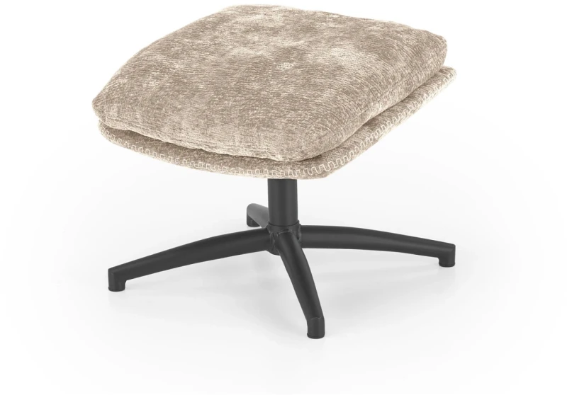 Fotel z podnóżkiem Dario wypoczynkowy z funkcją kołyski do salonu beżowy