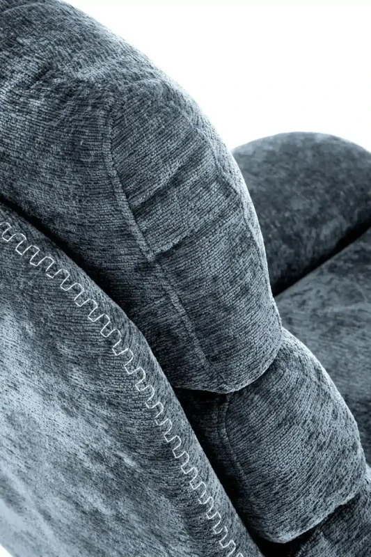 Fotel z podnóżkiem Dario wypoczynkowy z funkcją kołyski do salonu niebieski