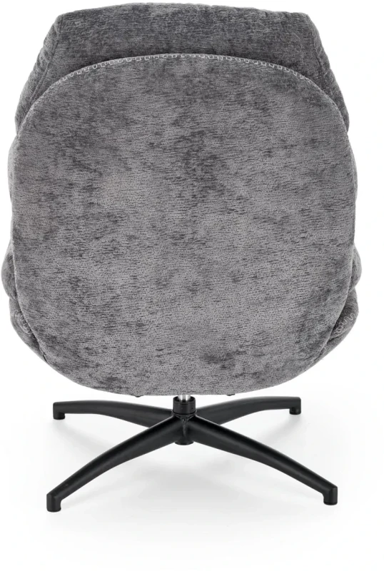 Fotel z podnóżkiem Dario wypoczynkowy z funkcją kołyski do salonu popielaty