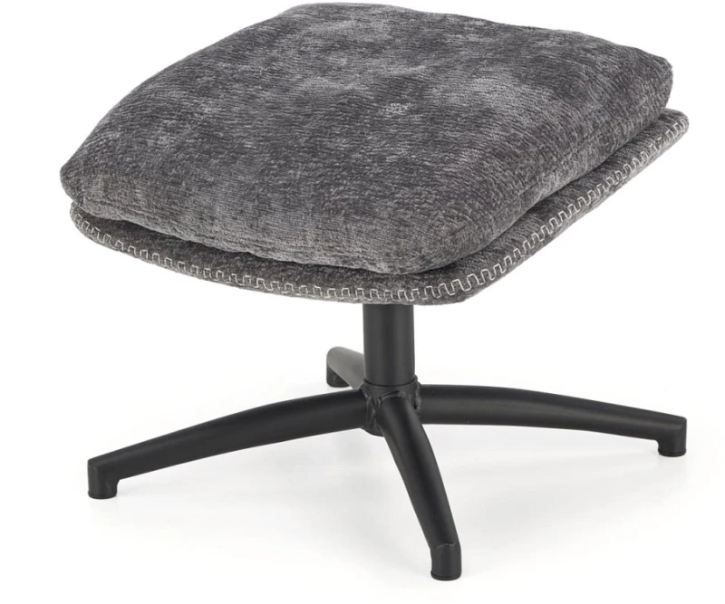 Fotel z podnóżkiem Dario wypoczynkowy z funkcją kołyski do salonu popielaty