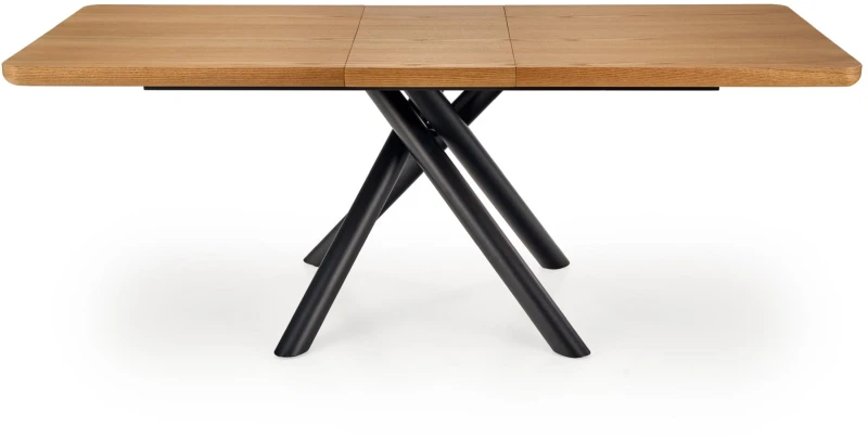 Stół rozkładany Derrick loftowy do jadalni 160-220 cm dąb naturalny/czarny