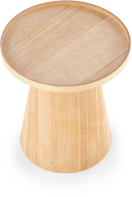 Stolik kawowy Editta okrągły do salonu 45 cm naturalny