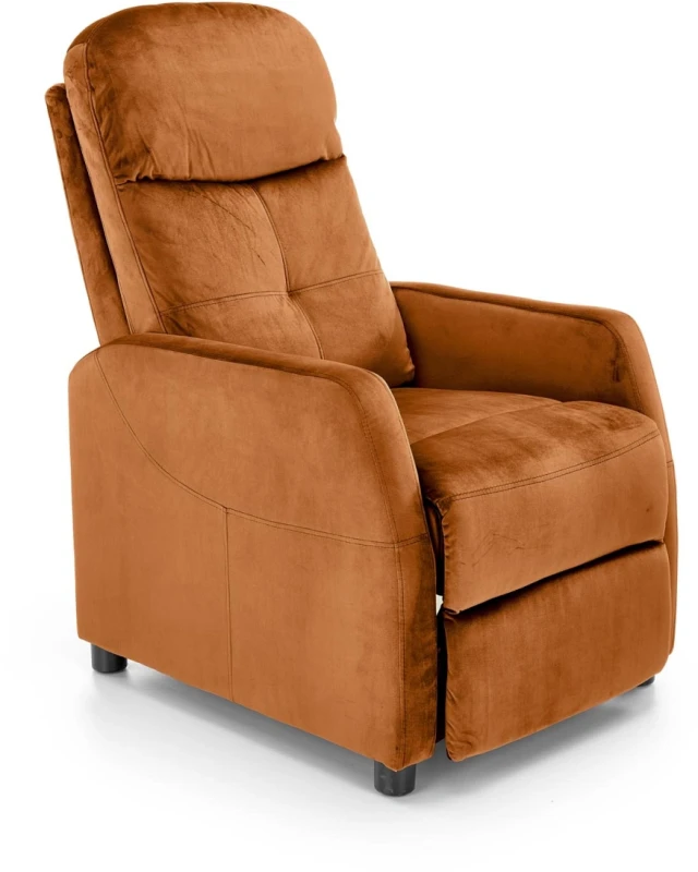 Fotel wypoczynkowy Felipe 2 z podnóżkiem do salonu cynamonowy