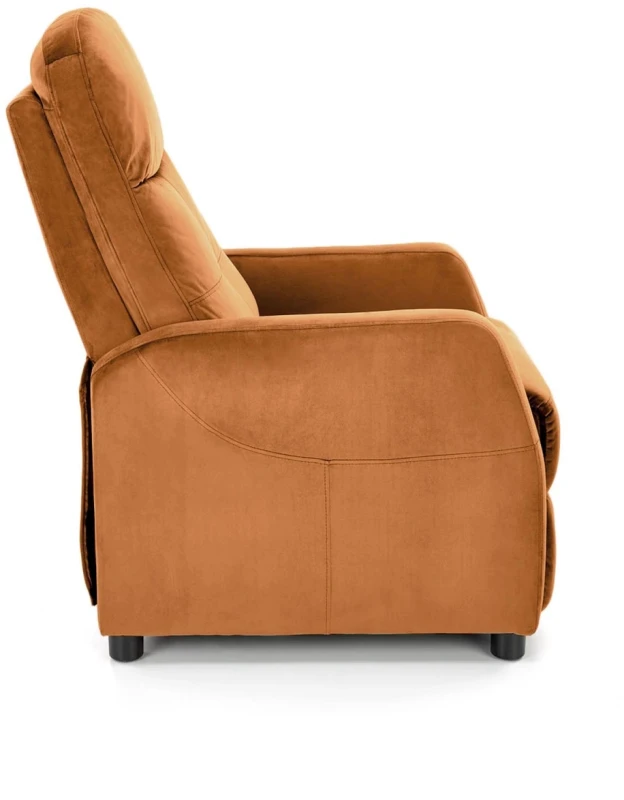 Fotel wypoczynkowy Felipe 2 z podnóżkiem do salonu cynamonowy