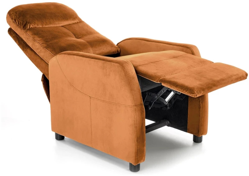 Fotel wypoczynkowy Felipe 2 z podnóżkiem do salonu cynamonowy