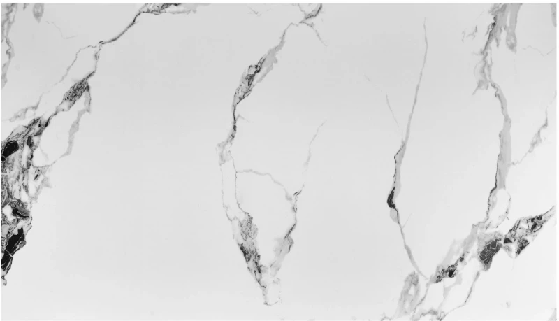 Stół rozkładany Felix nowoczesny do jadalni 141-201 cm biały marmur/czarny