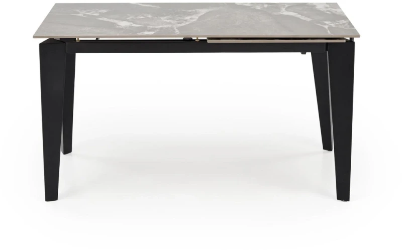 Stół rozkładany Felix nowoczesny do jadalni 141-201 cm popielaty marmur/czarny