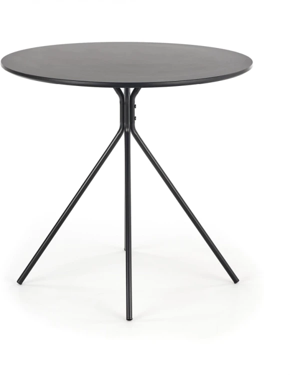 Stół okrągły Fondi nowoczesny do salonu 80 cm czarny