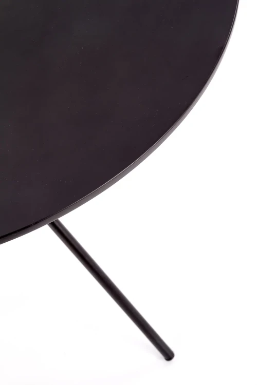 Stół okrągły Fondi nowoczesny do salonu 80 cm czarny