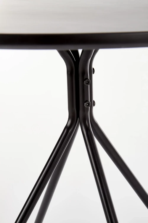 Stół okrągły Fondi nowoczesny do salonu 80 cm czarny