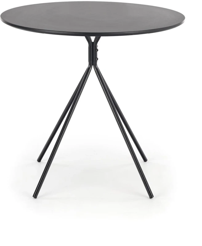 Stół okrągły Fondi nowoczesny do salonu 80 cm czarny