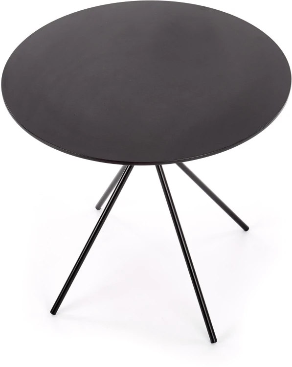 Stół okrągły Fondi nowoczesny do salonu 80 cm czarny