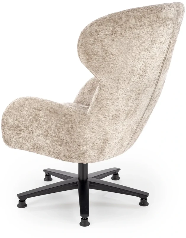 Fotel wypoczynkowy Franco z obrotowym siedziskiem do salonu beżowy