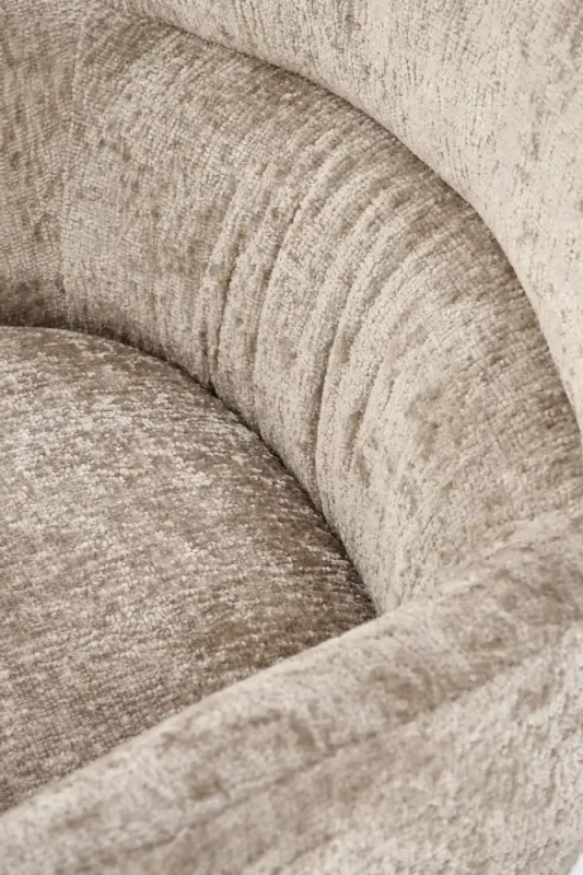 Fotel wypoczynkowy Franco z obrotowym siedziskiem do salonu beżowy