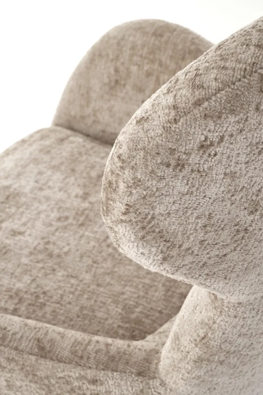 Fotel wypoczynkowy Franco z obrotowym siedziskiem do salonu beżowy