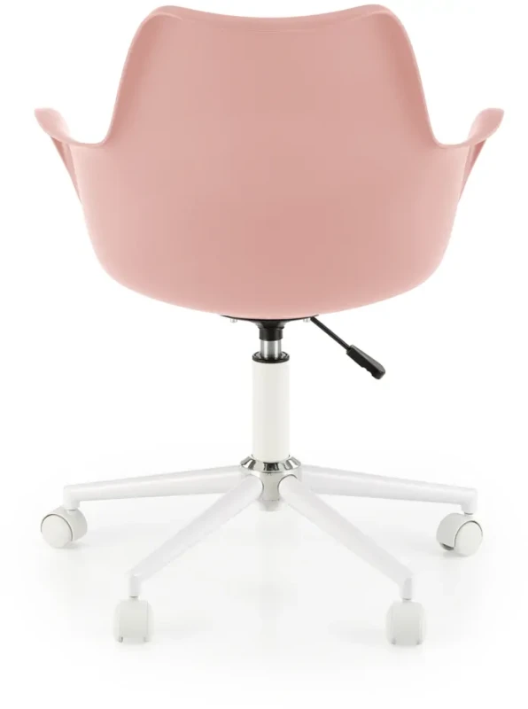 Fotel obrotowy Gasly z regulacją wysokości do pokoju młodzieżowego różowy