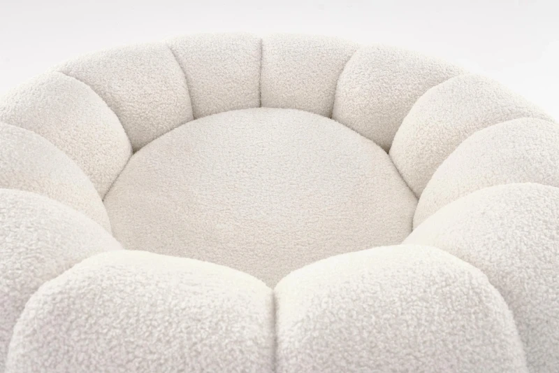 Fotel wypoczynkowy Gaspar nowoczesny do salonu kremowy