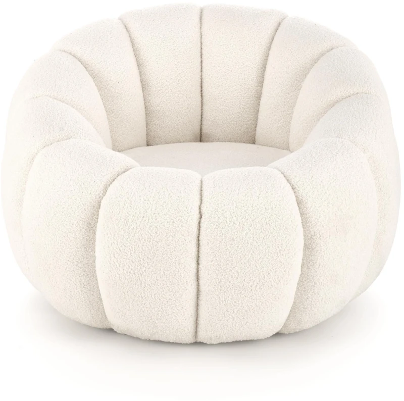 Fotel wypoczynkowy Gaspar nowoczesny do salonu kremowy