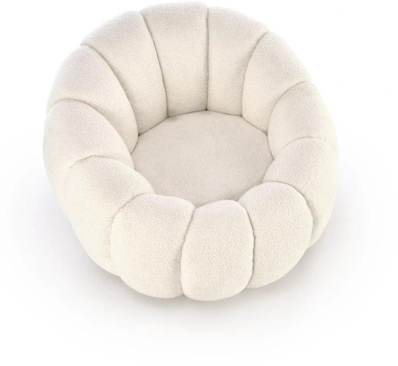 Fotel wypoczynkowy Gaspar nowoczesny do salonu kremowy