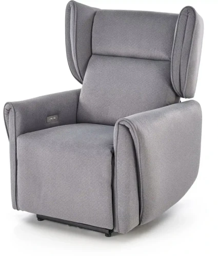 Fotel rozkładany Gelato elektryczny do salonu popielaty