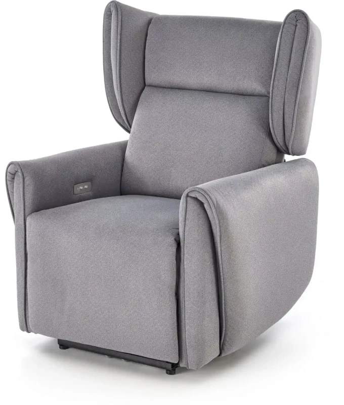 Fotel rozkładany Gelato elektryczny do salonu popielaty