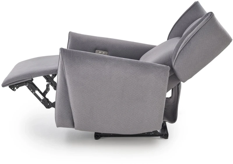 Fotel rozkładany Gelato elektryczny do salonu popielaty