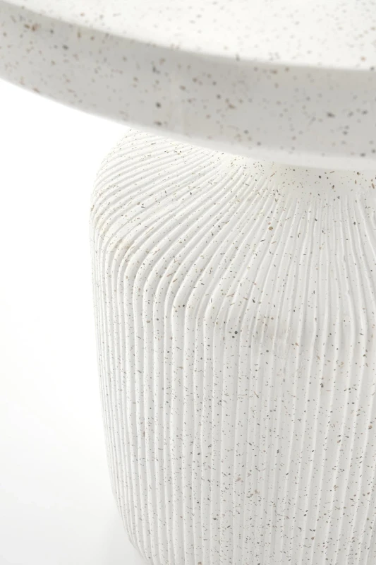 Stolik kawowy Giza okrągły do salonu 54 cm biały