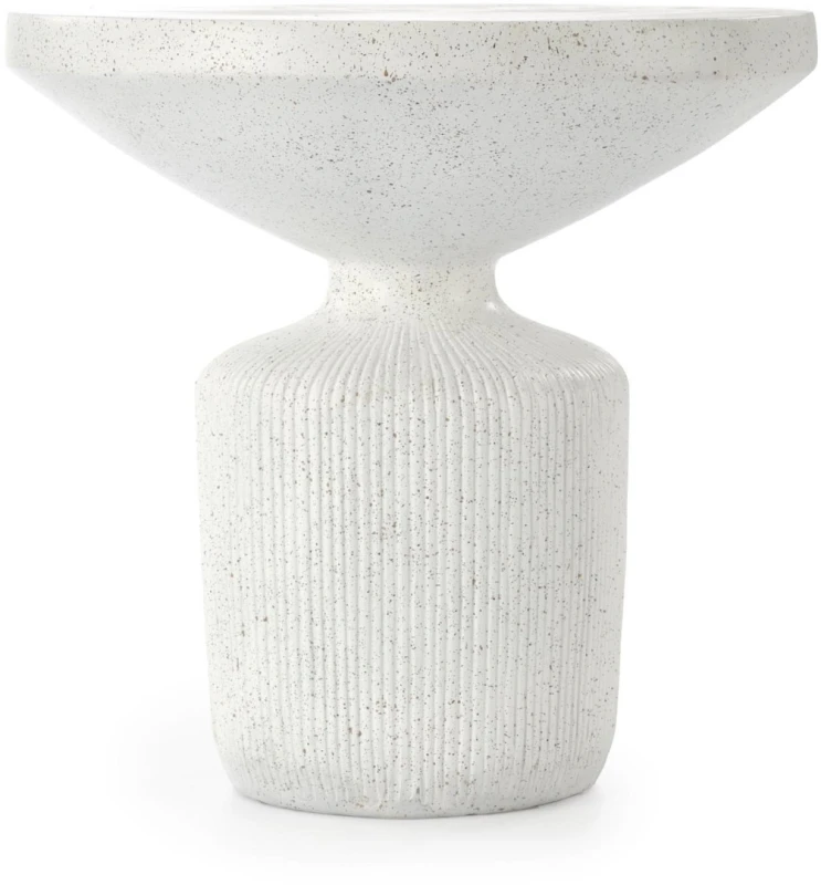 Stolik kawowy Giza okrągły do salonu 54 cm biały