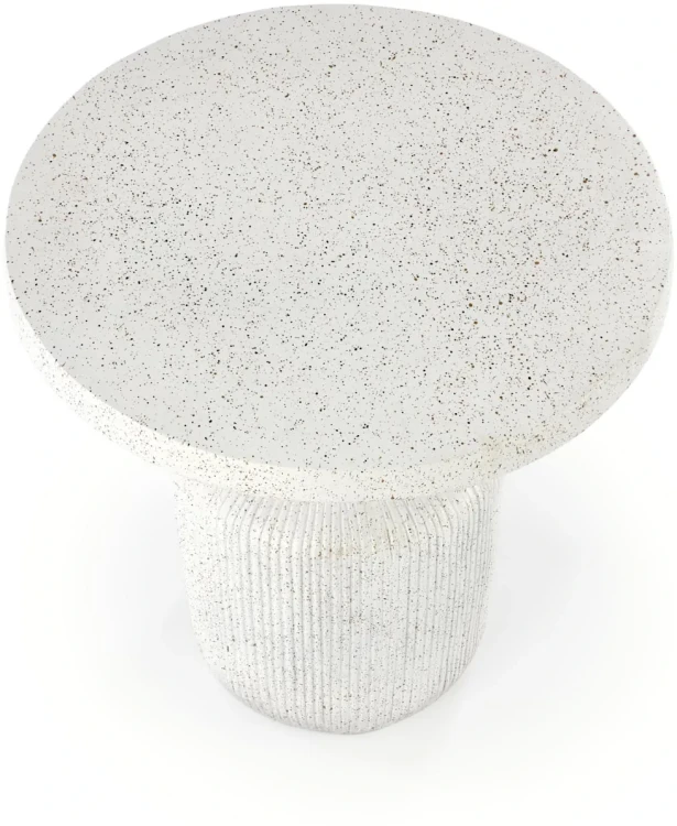 Stolik kawowy Giza okrągły do salonu 54 cm biały
