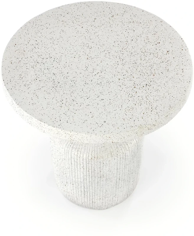 Stolik kawowy Giza okrągły do salonu 54 cm biały