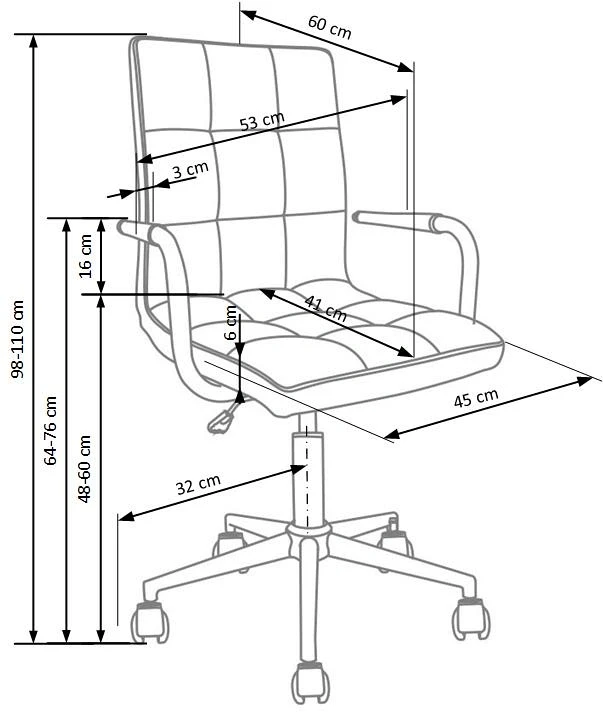 Fotel gabinetowy Gonzo 2 obrotowy do biura różowy