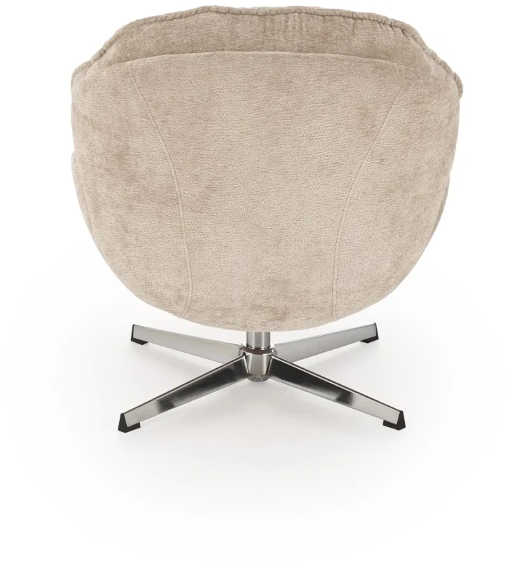 Fotel wypoczynkowy Guido z obrotowym siedziskiem do salonu beżowy