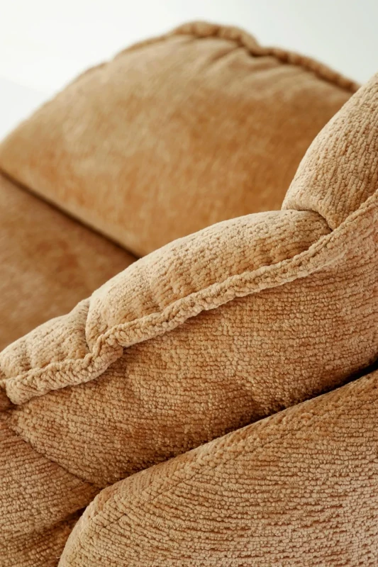 Fotel wypoczynkowy Guido z obrotowym siedziskiem do salonu musztardowy