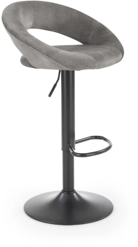 Krzesło barowe H102 z regulacją wysokości popielaty